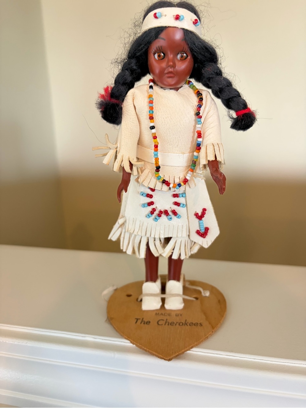 Cherokee 7 1/2” Native American Doll. Vintage 1980’s.
